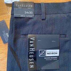VAN HEUSEN NO IRON SLIM FIT MEN'S DRESS PANTS